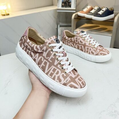VERSACE new versatile canvas jacquard pattern casual men's shoes - Image 2