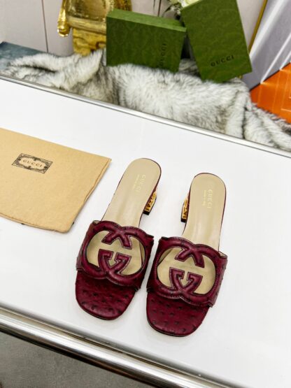 Gucci mid-heel slippers