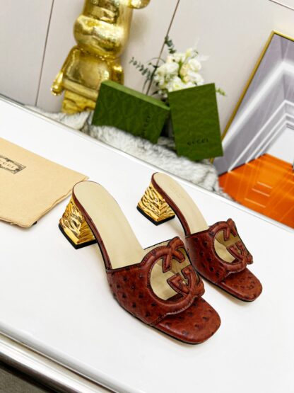 Gucci mid-heel slippers