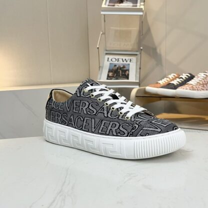 VERSACE new versatile canvas jacquard pattern casual men's shoes - Image 2