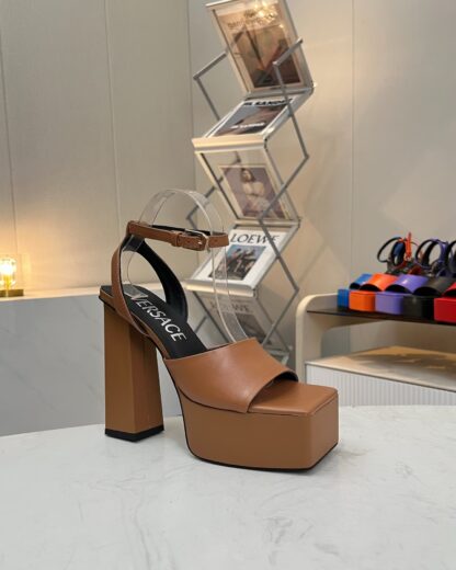 VERSACE SQUARE TOE CHIC HIGH HEELS - Image 2