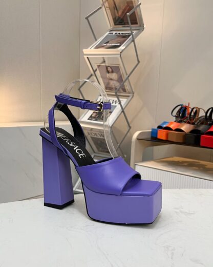 VERSACE SQUARE TOE CHIC HIGH HEELS - Image 2