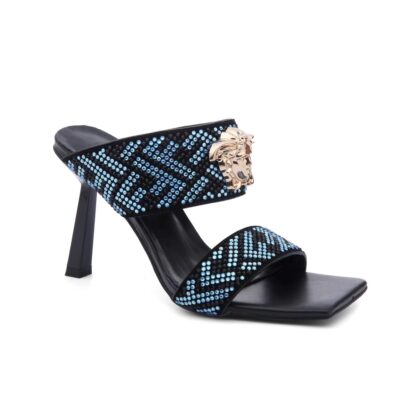 VERSACE Simple Comfortable Rhinestone High Heels Sandals - Image 2