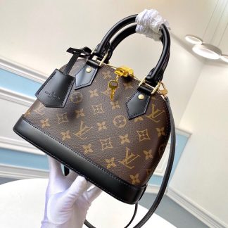 Louis Vuitton m53152 black leather iconic handbag