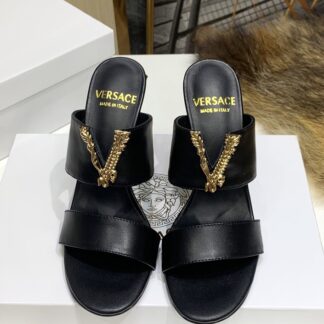 VERSACE Fashion V Buckle High Heels