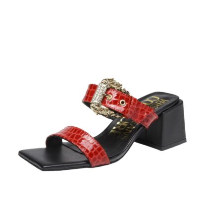 VERSACE fashionable square toe chunky heel sandals - Image 2