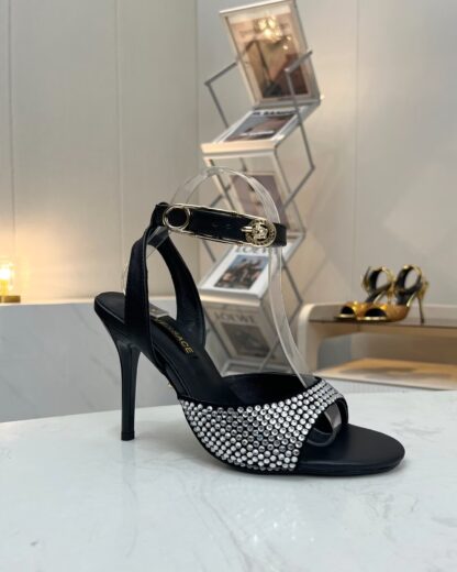 VERSACE Fashion Rhinestone Sandals High Heels - Image 2