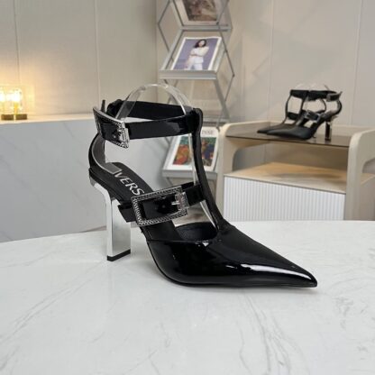 VERSACE new pointed toe thick heel high heels - Image 2