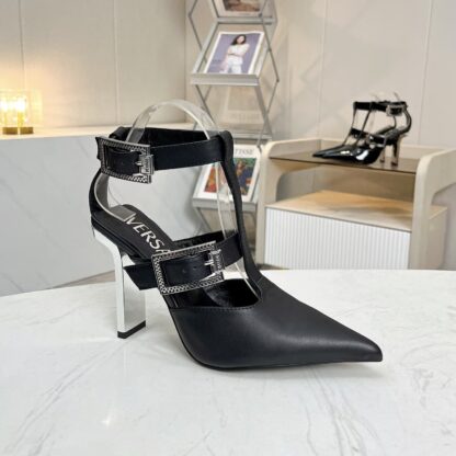 VERSACE new pointed toe thick heel high heels - Image 2