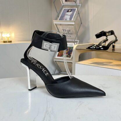 VERSACE new pointed toe thick heel high heels - Image 2