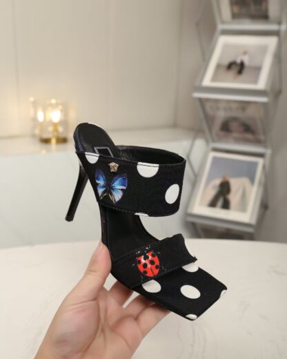 VERSACE New Open Toe High Heel Mules - Image 2