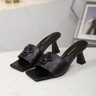 VERSACE New Open Toe High Heel Mules