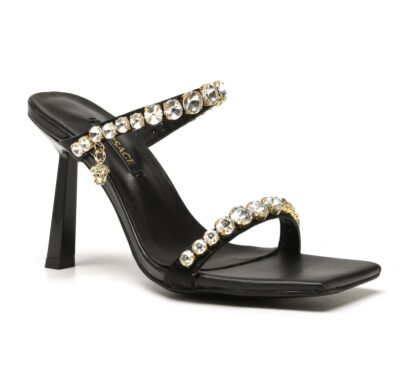 VERSACE Elegant Rhinestone Sandals High Heels - Image 2