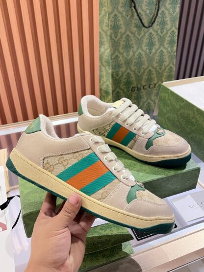 Gucci retro distressed elements, washed retro logo casual shoes on the tongue - Image 2