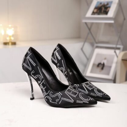 VERSACE Fashion Crystal Diamond High Heels