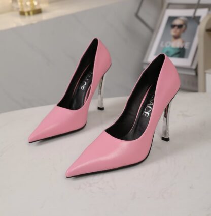 VERSACE new pointed leather high heels - Image 2