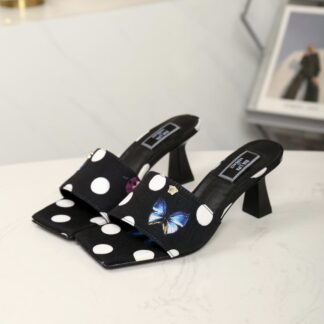 VERSACE New Open Toe High Heel Mules