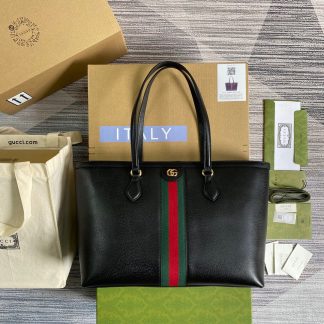 Gucci striped webbing tote bag