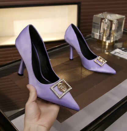 VERSACE silk elegant high heels - Image 2