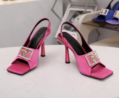 VERSACE silk elegant high heels