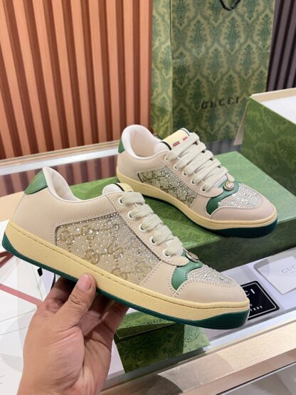 Gucci retro distressed elements, washed retro logo casual shoes on the tongue - Image 2