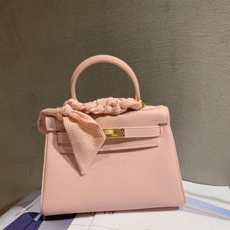 Hermès pink upgraded version cute age-reducing handbag