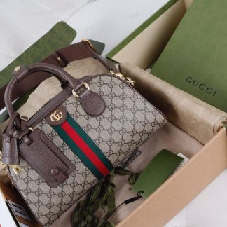 Gucci all-over letter interwoven pattern handbag