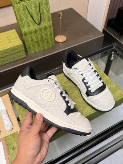 Gucci Early Spring Latest Hot 80 Couples Casual Retro Distressed White Shoes - Image 2