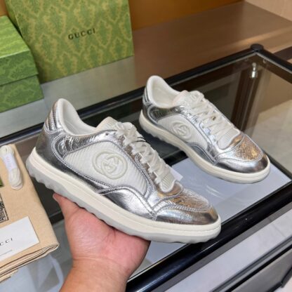 Gucci Early Spring Latest Hot 80 Couples Casual Retro Distressed White Shoes - Image 2