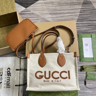 Gucci brown canvas bag