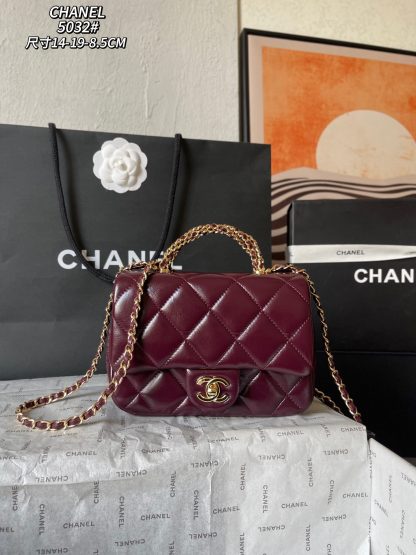 Chanel twisted handle tote bag