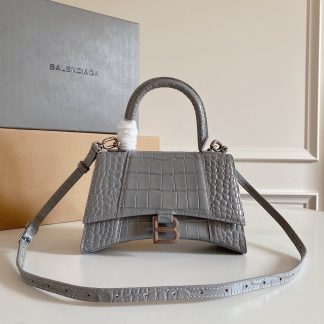 Balenciaga gray crocodile pattern shoulder bag