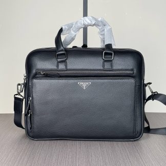 Prada Multi-zipper Compartment Large Handbag Briefcase