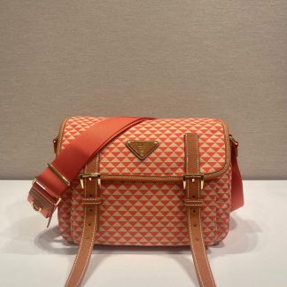 Prada printed nylon messenger bag