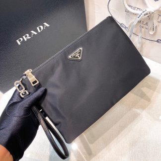 Prada classic nylon clutch