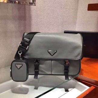 Prada Nylon Flap Messenger Bag