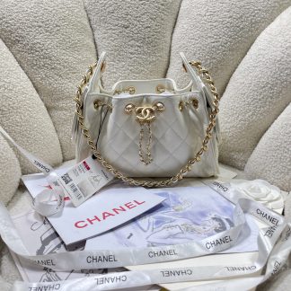 Chanel bag new style hippie hobos shiny black, gold and white versatile small bag