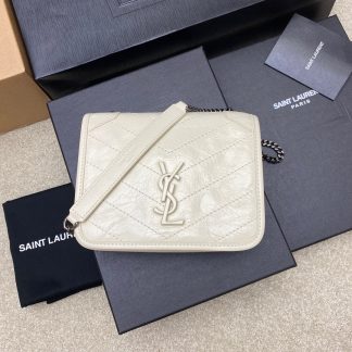 Ysl White Vintage Niki Shoulder Bag