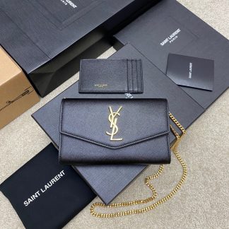 Ysl black mini envelope bag