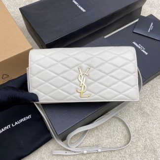 Ysl lambskin diamond quilted flap crossbody bag
