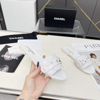 Chanel Spring/Summer Dance Shoes Collection White Delicate Slippers