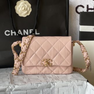 Chanel 23K cowhide wide shoulder strap shoulder bag
