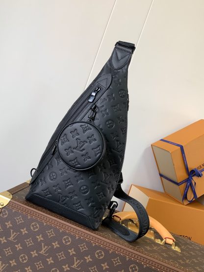 Louis Vuitton M21890 Black Pressed Duo Shoulder Bag