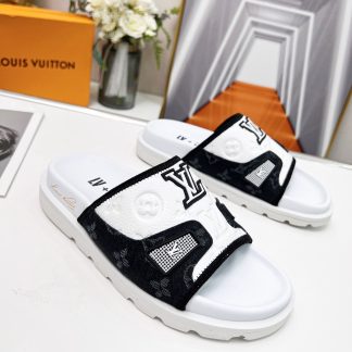 Louis Vuitton luxury men and women couple slippers