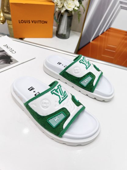 Louis Vuitton luxury men and women couple slippers