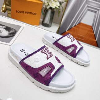 Louis Vuitton luxury men and women couple slippers