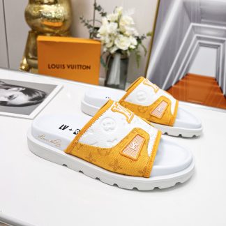 Louis Vuitton luxury men and women couple slippers