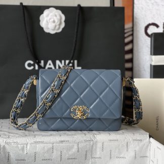 Chanel 23K cowhide wide shoulder strap shoulder bag