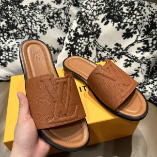Louis Vuitton full leather slippers
