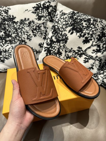 Louis Vuitton full leather slippers